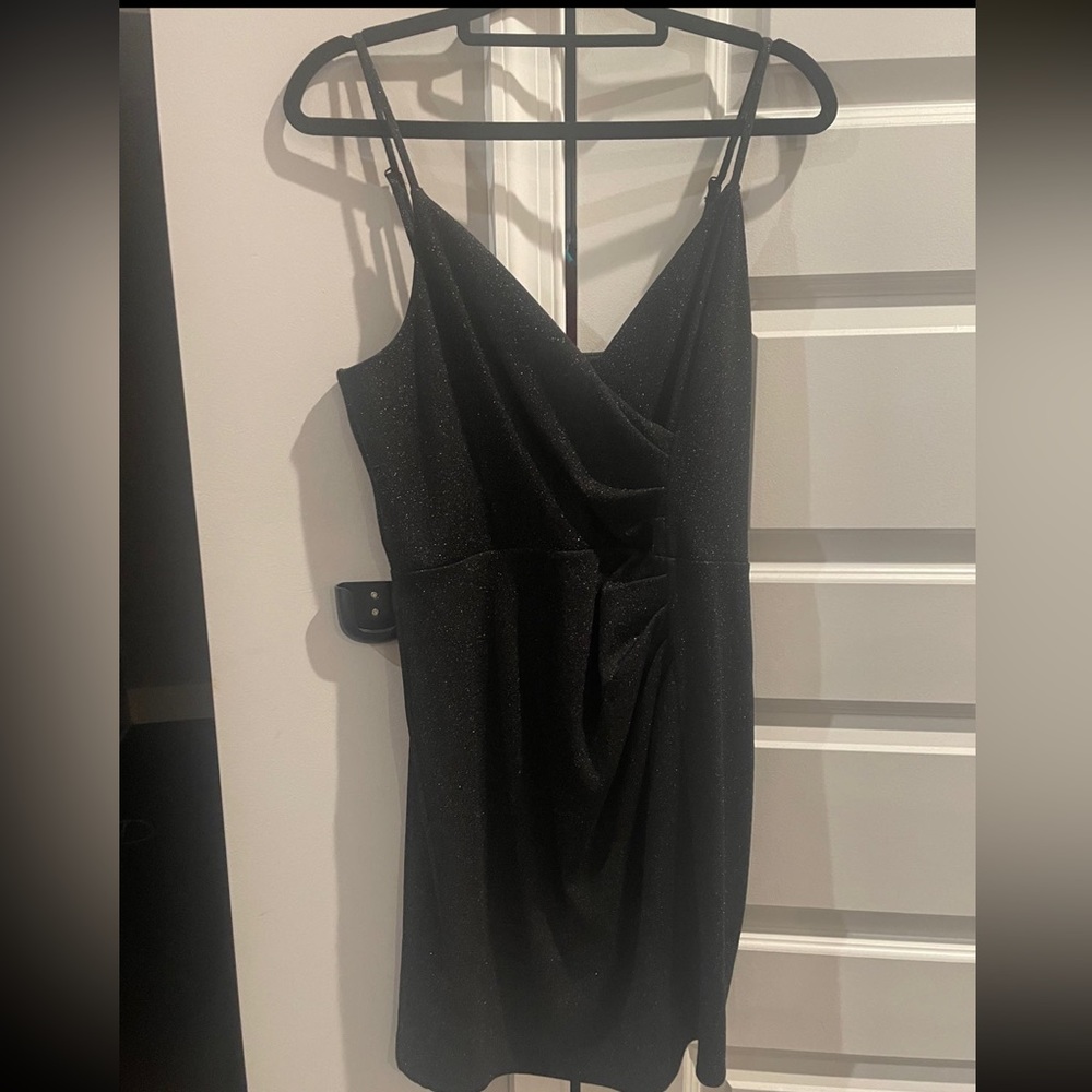 Glitter Black Mini Dress